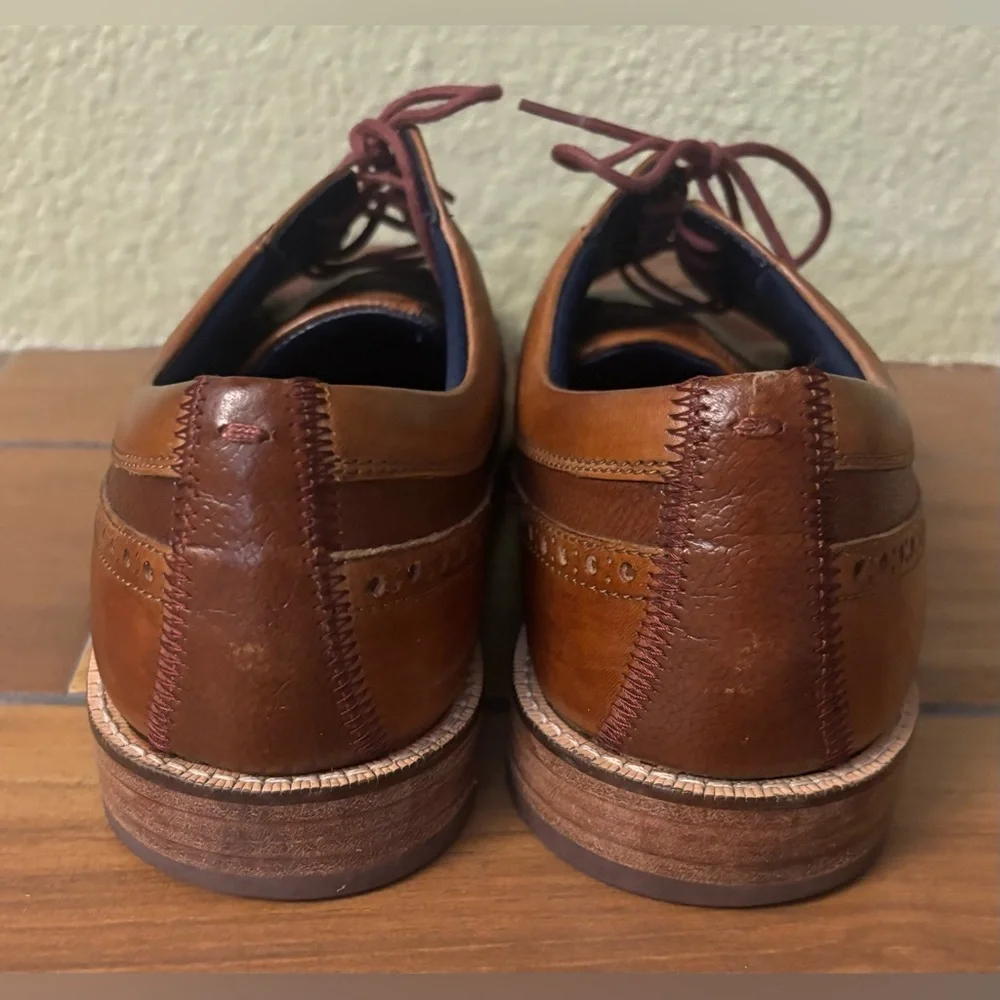 Ted Baker Brown Leather Brogue Oxfords Loafers Shoes Size 11.5